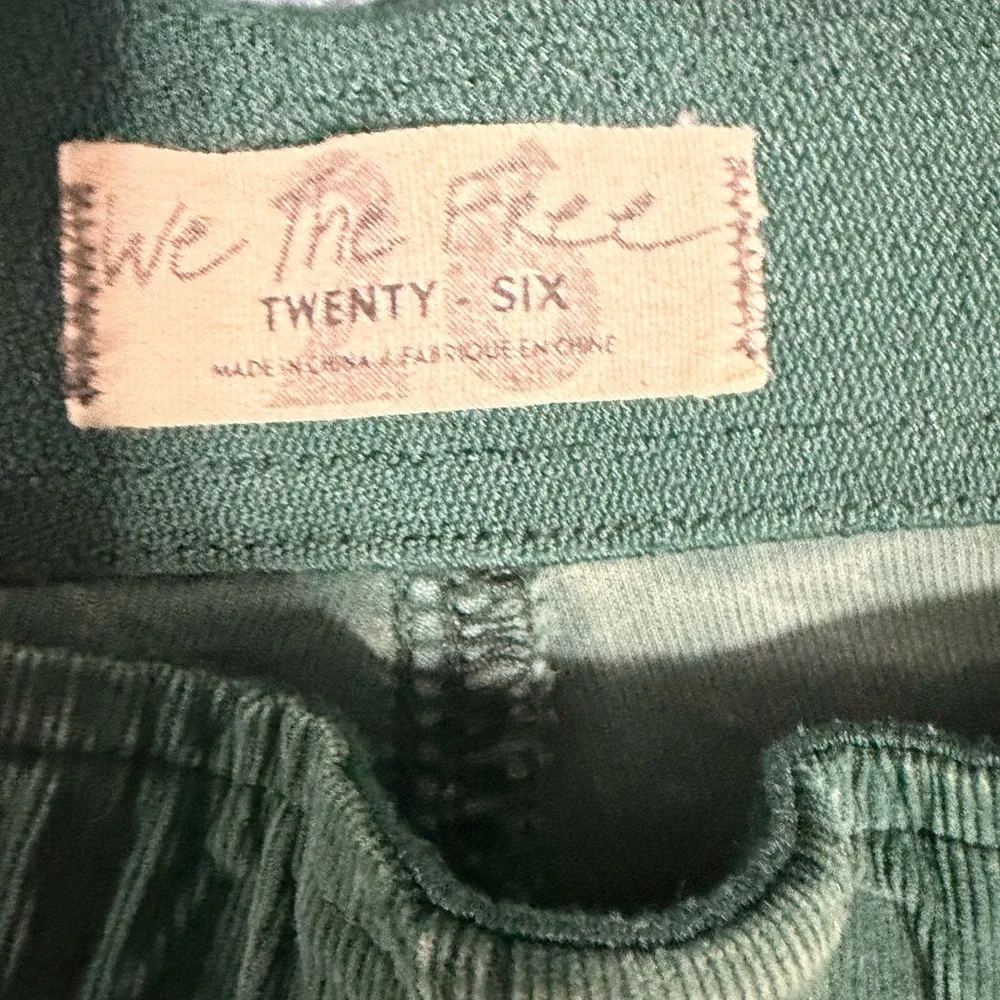 We The Free Jayde Corduroy Pull On Flare Pants Green Size 26. - Picture 5 of 8